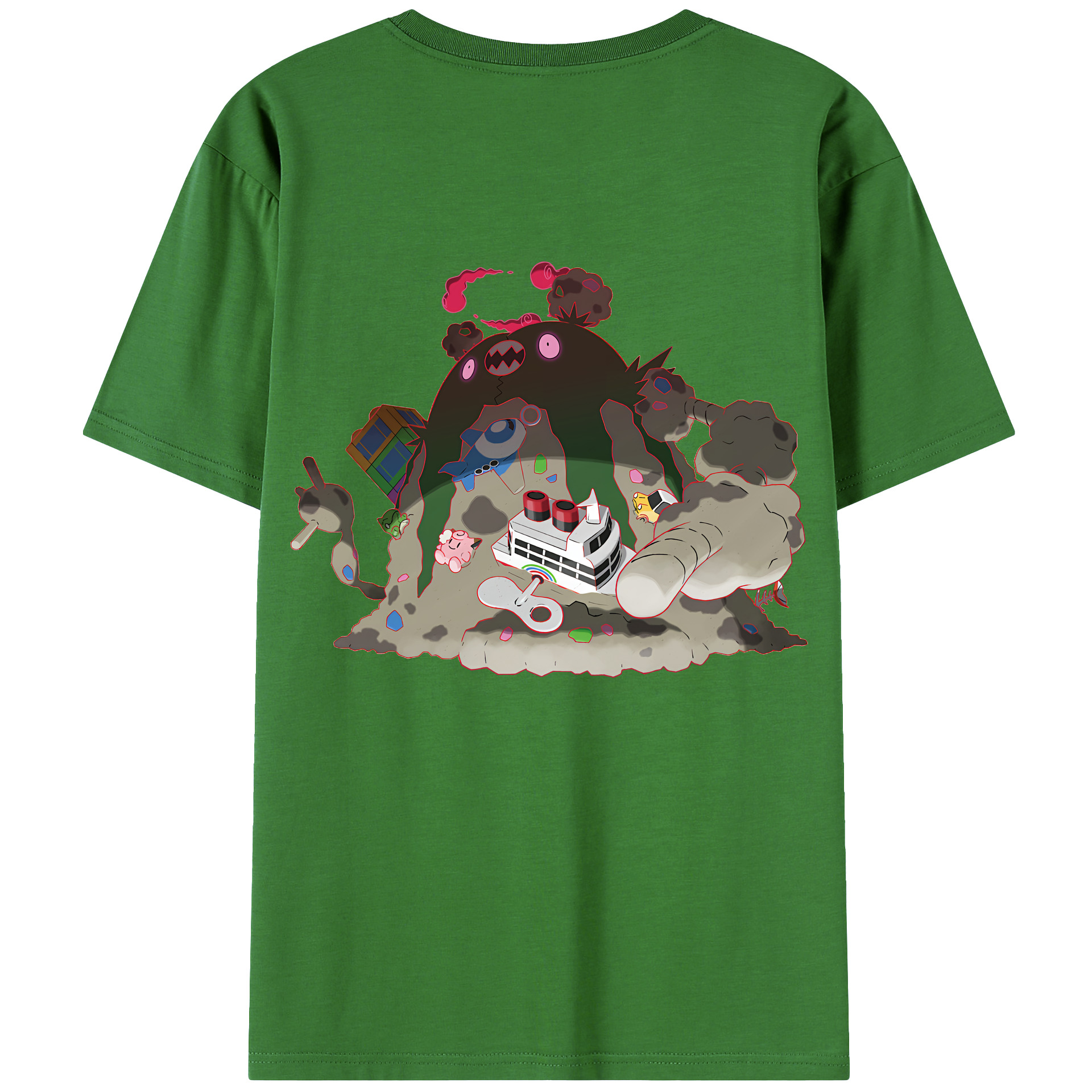 （画像用） ポケットモンスター Pokémon レディース半袖Tシャツ(バックプリント)